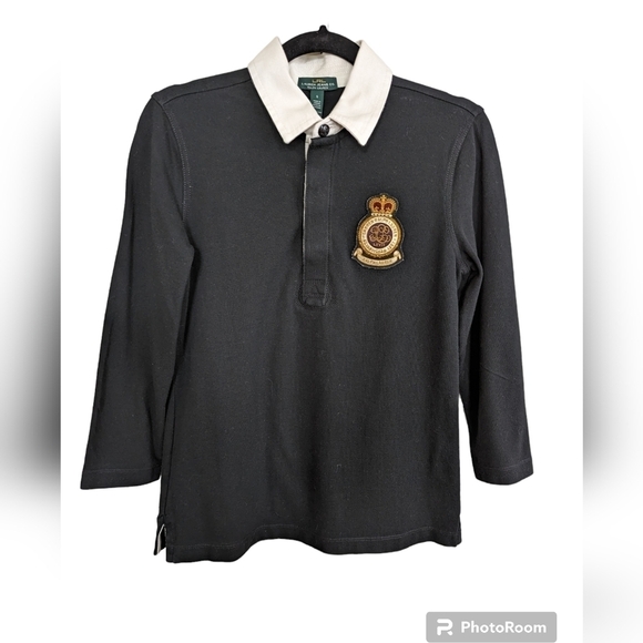 Lauren Ralph Lauren Tops - Lauren Ralph Lauren black polo rugby shirt sz S